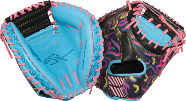 Rawlings REV1X 34" Catcher Glove Columbia blue/Black/Pink RHT