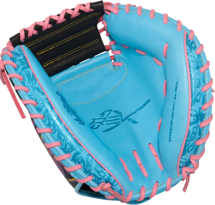 Rawlings REV1X 34" Catcher Glove Columbia blue/Black/Pink RHT