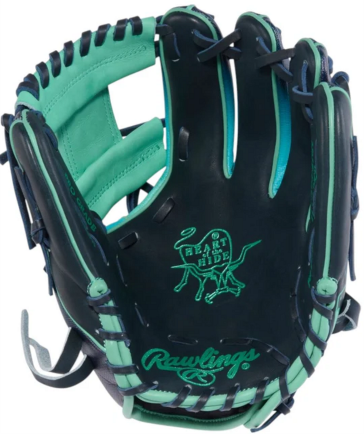 Rawlings Heart of the Hide Fun Burst 2.0 11.5" Infield Glove Navy/Mint RHT