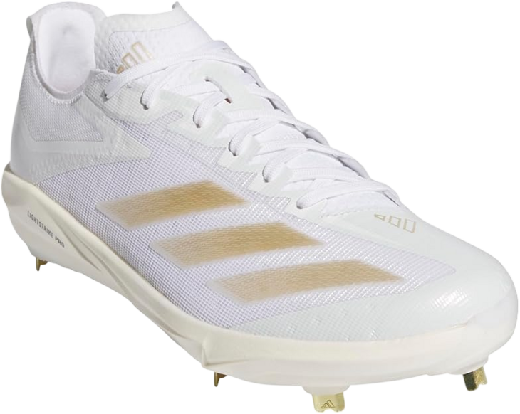 Adidas Electric+ White/Gold Metal Cleats