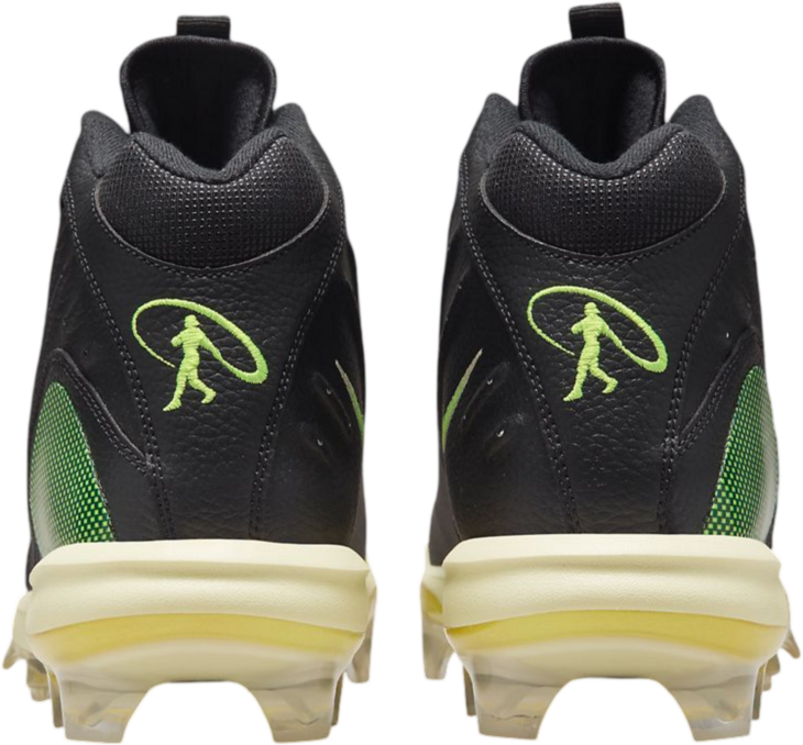 Nike Griffey 2 Black/Volt Rubber Cleats
