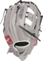 Rawlings R9 Softball 12" Infield Glove Gray/Black RHT