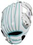Wilson A200 10" Youth Glove Silver/White/Teal RHT