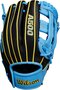 Wilson A500 10.5" Infield Glove Black/Baby Blue/Yellow RHT