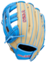 Wilson A450 12" Youth Outfield Glove Tan/Baby Blue/Red LHT