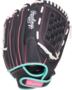 Rawlings Sure Catch Softball 12" Youth Glove Black/Mint/Pink RHT