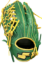 SSK EBC50 12.75" Outfield Glove Crocodile Pattern Dark Green/Gold LHT