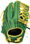 SSK EBC50 12.75" Outfield Glove Crocodile Pattern Dark Green/Gold RHT