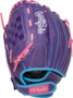 Rawlings Sure Catch Softball 11" Youth Glove Purple/Pink/Columbia Blue LHT