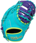 Wilson A2000 1612SS 12" First Base Glove Teal/Purple/Neon RHT