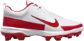 Nike Trout 9 Pro White/Scarlet Low Rubber Cleats