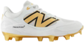 New balance PL3000L7 White/Metalic Gold Rubber Cleats