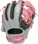 Rawlings Heart of the Hide 11.5" Infield Glove Gray/Black/Pink/Mint RHT