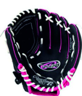 Rawlings Players Series 10" Youth Glove Black/Pink RHT Rawlings Players Series 10" Youth Glove Black/Pink RHT