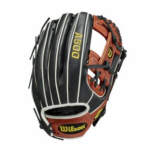 Wilson A500 11.5" Infield Glove Black/Brown RHT Wilson A500 11.5" Infield Glove Black/Brown RHT