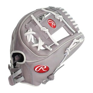 Rawlings R9 Softball 11.75" Infield Glove Gray/White RHT Rawlings R9 Softball 11.75" Infield Glove Gray/White RHT