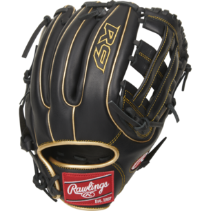 Rawlings R9 11.75" Infield Glove Black/Gold RHT Rawlings R9 11.75" Infield Glove Black/Gold RHT