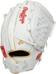 Rawlings Liberty Advanced Softball 12.5" All-Round Glove White/Gold RHT Rawlings Liberty Advanced Softball 12.5" All-Round Glove White/Gold RHT