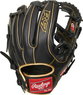 Rawlings R9 11.5" Infield Glove Black/Gold RHT Rawlings R9 11.5" Infield Glove Black/Gold RHT