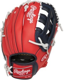 Rawlings Select Pro Lite Ronald Acuna 11.5" Youth Glove Red/Navy RHT Rawlings Select Pro Lite Ronald Acuna 11.5" Youth Glove Red/Navy RHT