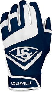 LS GENUINE NY - Louisville Slugger Genuine Youth Batting Gloves Navy YS T/M XXL LS GENUINE NY - Louisville Slugger Genuine Youth Batting Gloves Navy YS T/M XXL