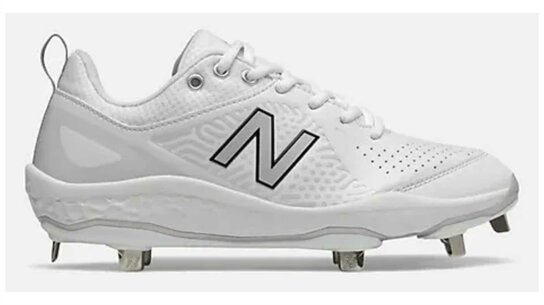New Balance SMVELOW2 White/Silver Metal Cleats New Balance SMVELOW2 White/Silver Metal Cleats