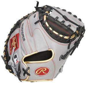 Rawlings Heart of the Hide 33" Catcher Glove Gray/Black RHT Rawlings Heart of the Hide 33" Catcher Glove Gray/Black RHT