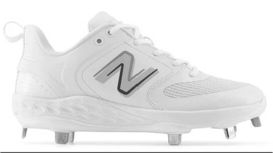 New Balance L3000TW6 White Metal Cleats New Balance L3000TW6 White Metal Cleats