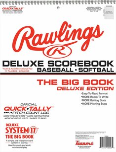 Rawlings Deluxe Baseball / Softball Scorebook Rawlings Deluxe Baseball / Softball Scorebook