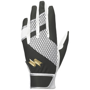 SSK ProEdge Batting Gloves Black/White SSK ProEdge Batting Gloves Black/White
