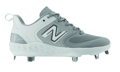 New Balance SMVELOG3 Grey/White Metal Cleats New Balance SMVELOG3 Grey/White Metal Cleats