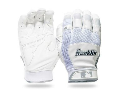Franklin Shok Absorb Batting Gloves White Franklin Shok Absorb Batting Gloves White
