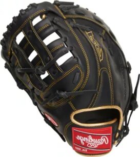 Rawlings R9 12.5" First Base Glove Black/Gold LHT Rawlings R9 12.5" First Base Glove Black/Gold LHT