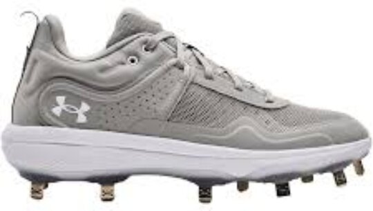 Under Armour Glyde MT Grey Metal Cleats Under Armour Glyde MT Grey Metal Cleats