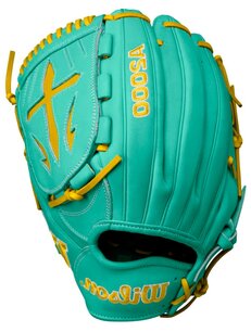Wilson A2000 Fall 2024 B23 12" Pitcher Glove Seafoam/Yellow LHT Wilson A2000 Fall 2024 B23 12" Pitcher Glove Seafoam/Yellow LHT