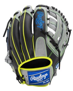 Rawlings Heart of the Hide 11.75" Infield/Pitcher Glove Gray/Black/Yellow RHT Rawlings Heart of the Hide 11.75" Infield/Pitcher Glove Gray/Black/Yellow RHT