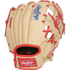 Rawlings Sure Catch Jeremy Peña 9.5" Youth Glove Tan/Red RHT Rawlings Sure Catch Jeremy Peña 9.5" Youth Glove Tan/Red RHT
