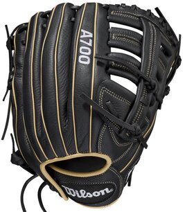 Wilson A700 12.5" Outfield Glove Black/Tan RHT Wilson A700 12.5" Outfield Glove Black/Tan RHT