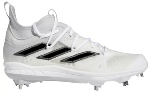 Adidas Afterburner 9 Lightlock White Metal Cleats Adidas Afterburner 9 Lightlock White Metal Cleats