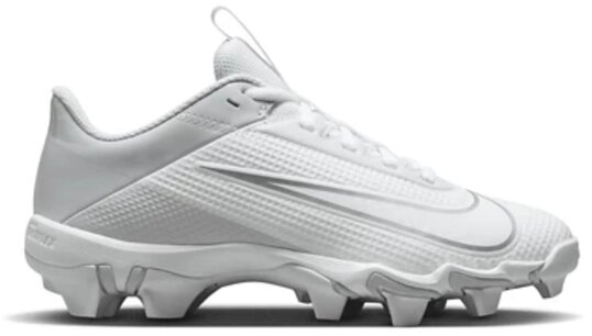 Nike Vapor Edge Shark 2 White/Silver Low Rubber Cleats Beeball Nike Vapor Edge Shark 2 White/Silver Low Rubber Cleats Beeball