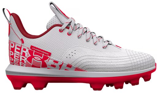 Under Armour Harper 7 White/Scarlet Low Rubber Cleats Under Armour Harper 7 White/Scarlet Low Rubber Cleats