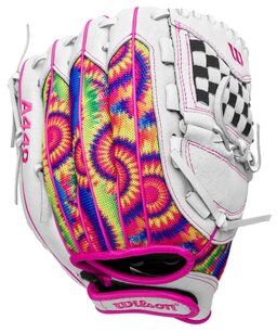 Wilson A440 11.5" Youth Infield Glove White/Pink/Tie-Dye RHT