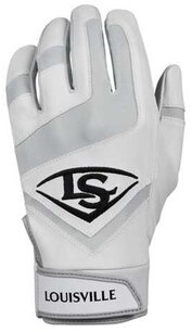 LS GENUINE WH - Louisville Slugger Genuine Batting Gloves White YS T/M XL LS GENUINE WH - Louisville Slugger Genuine Batting Gloves White YS T/M XL
