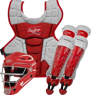 Rawlings Velo 2.0 Catcher Set Intermediate Scarlet Rawlings Velo 2.0 Catcher Set Intermediate Scarlet