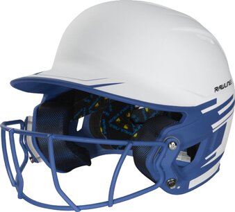 Rawlings Mach Ice Softball Batting Helmet Senior White/Royal Rawlings Mach Ice Softball Batting Helmet Senior White/Royal