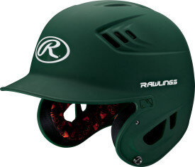 Rawlings R16/Velo Matte Batting Helmet Dark Green Rawlings R16/Velo Matte Batting Helmet Dark Green