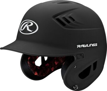 Rawlings R16/Velo Matte Batting Helmet Black Rawlings R16/Velo Matte Batting Helmet Black