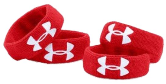 Under Armour 1" Wristbands 4-Pack Scarlet Under Armour 1" Wristbands 4-Pack Scarlet