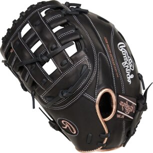 Rawlings R9 Softball 12.5" First Base Glove Black LHT Rawlings R9 Softball 12.5" First Base Glove Black LHT