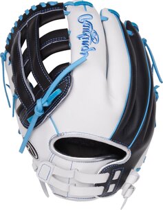Rawlings Liberty Advanced Softball 12.25" All-Round Glove White/Black/Blue LHT Rawlings Liberty Advanced Softball 12.25" All-Round Glove White/Black/Blue LHT